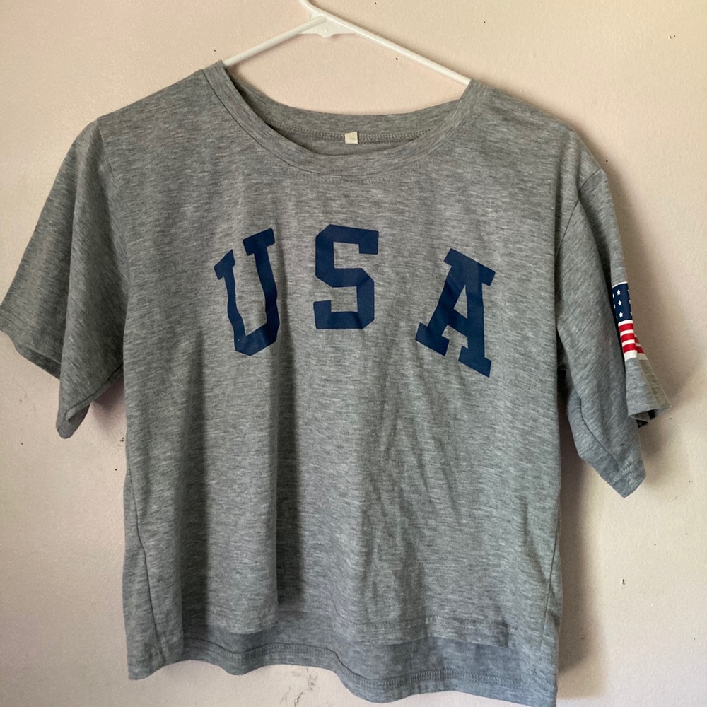 USA Cropped Tee, Size S